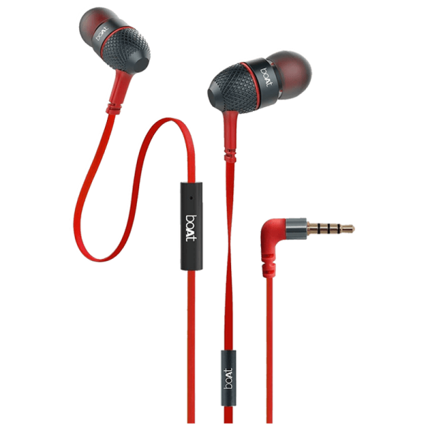 Boat BassHeads 228 Wired Headset (Red)