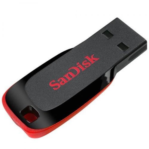 Sandisk Cruzer Blade USB 2.0 Flash Pen Drive (128 GB) (Black, Red)