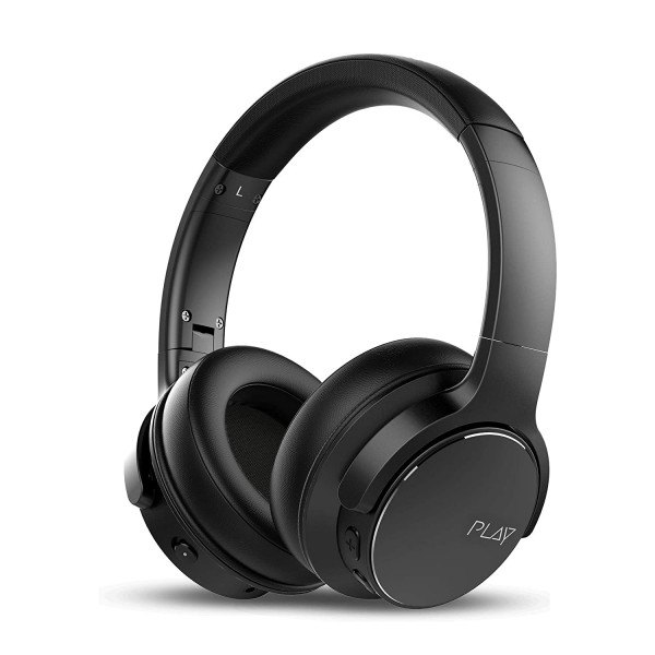 PLAY GO BH47 Active Noise Cancelling Headphones with Mic (Galaxy Black)