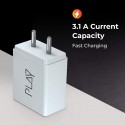Play WCA3 Triple USB Port High Voltage Protection Wall Charger with 1M Micro-USB Charging Cable