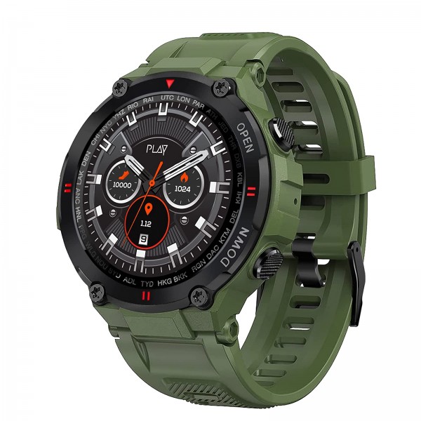 PLAY PLAYFIT Smartwatch (Galaxy Black / Military Green)